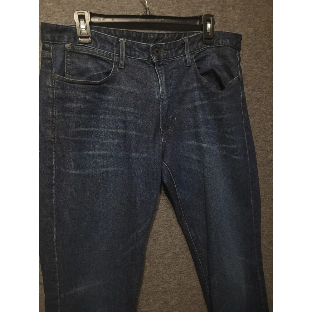 Bonobos 34/36 straight denim jeans stretch pockets zip button ribcage